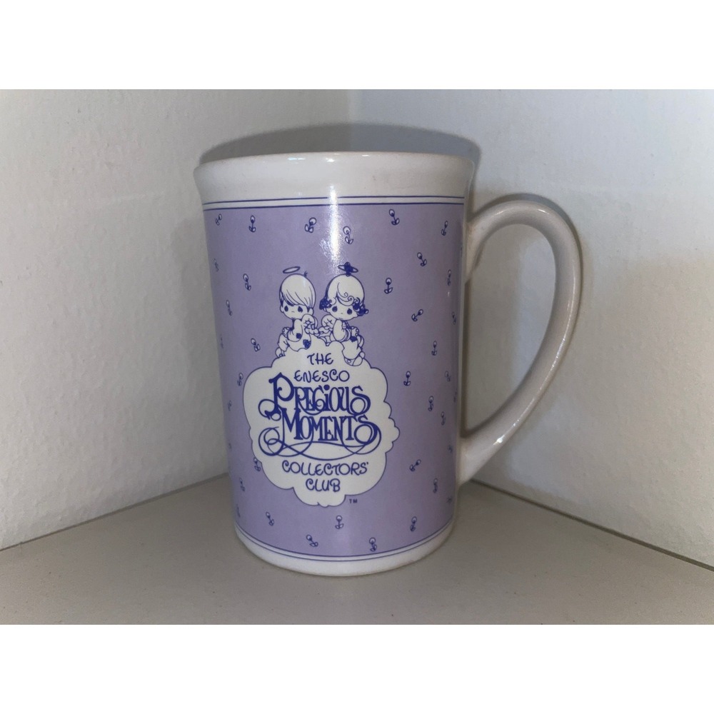 Vintage 1988 Precious Moments Collectors Club Mug PM-032 Lavender Enesco Ceramic